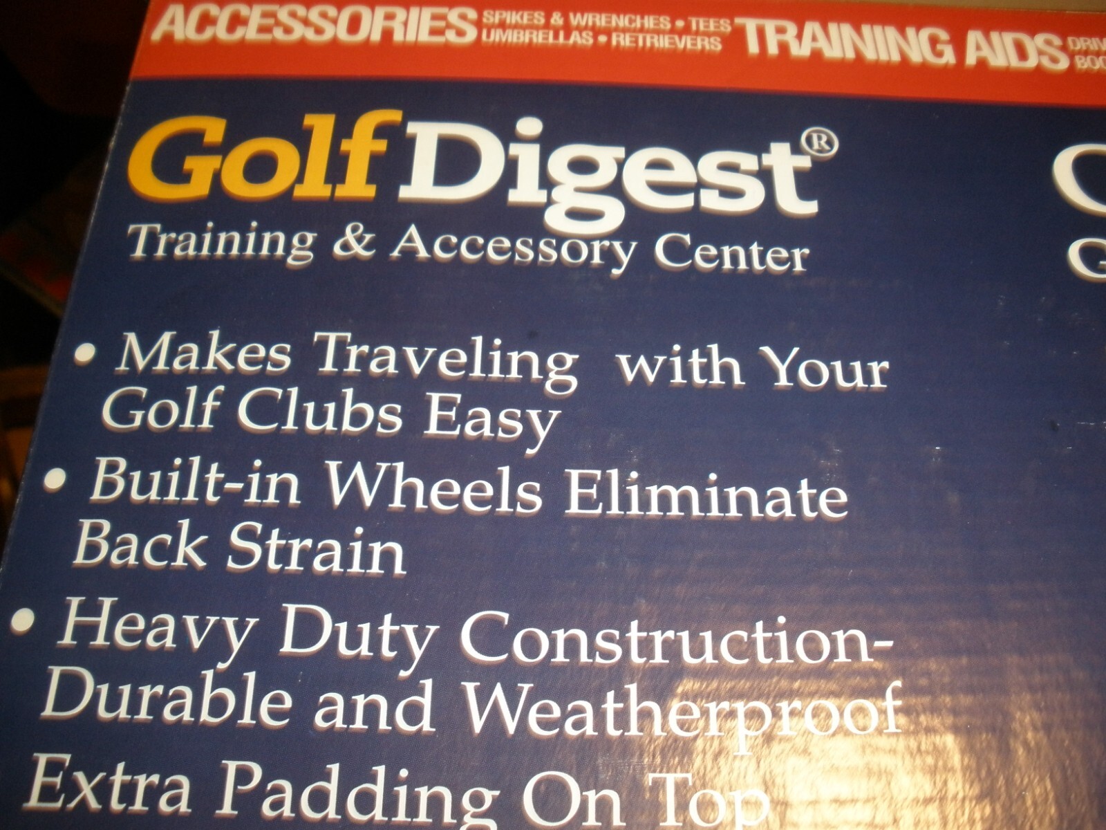 NEW Opened Box Dennco Golf Digest Golf Travel Roller Bag