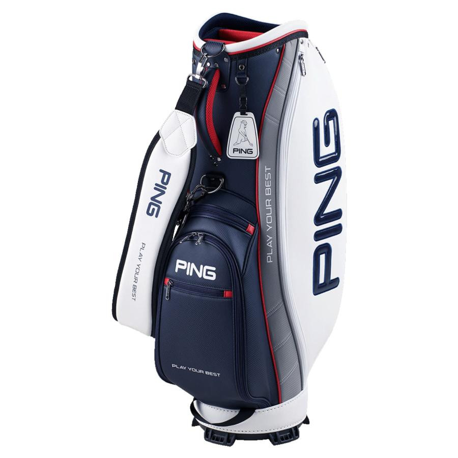 New PING Golf Men’s Caddy Bag PEORIA 9 x 47 inch 2.9kg White Navy CB-P2402 C703