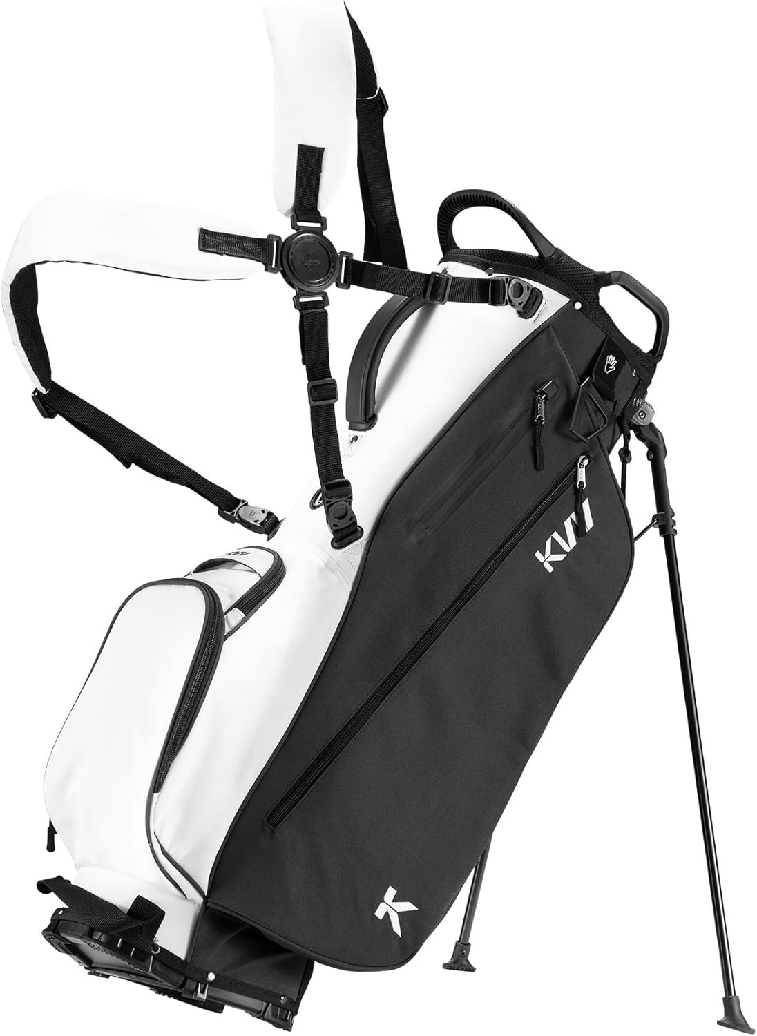KVV Lightweight Golf Stand Bag with 7 Way Full-Length Dividers, 5 Zippered Pocke