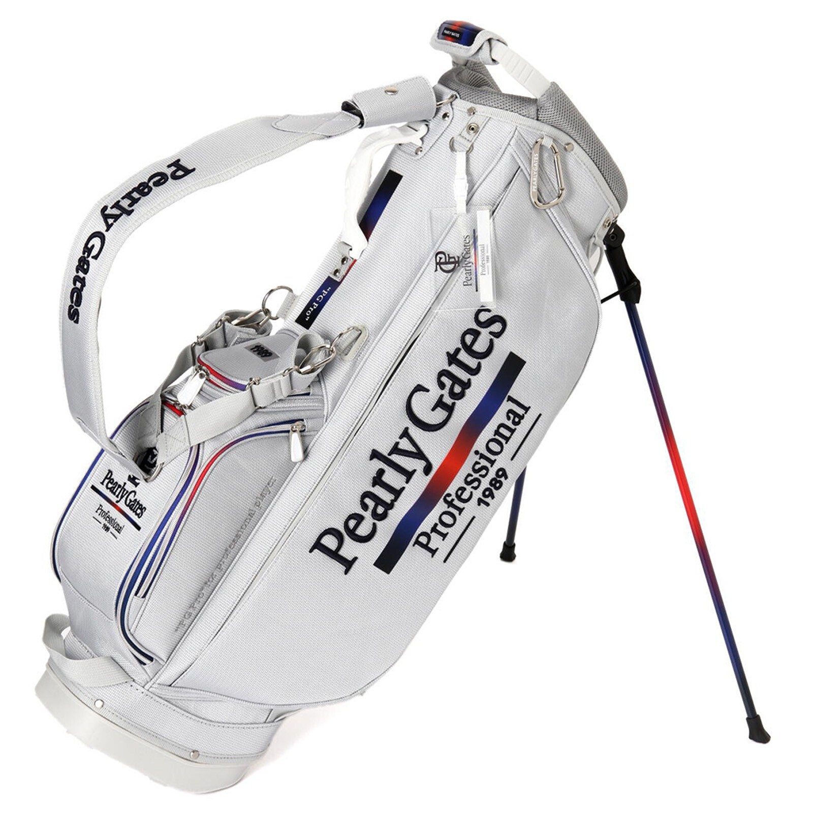 PEARLY GATES PG PRO Stand Type Caddy Bag Gray 46inch Compatible Golf Japan New