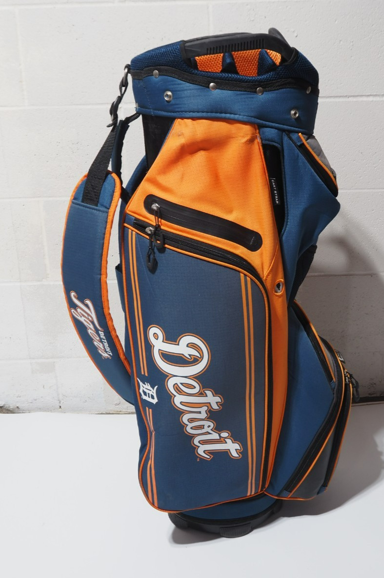Detroit Tigers Bucket III Cooler Cart Golf Bag MLB 14 Way Divider