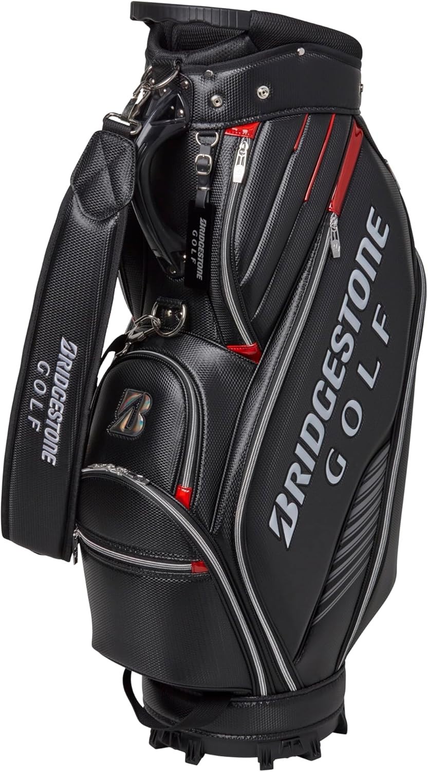 BRIDGESTONE Golf Men’s Caddy Bag SPORTS 9.5 x 47 inch 3.4kg Black CB2611