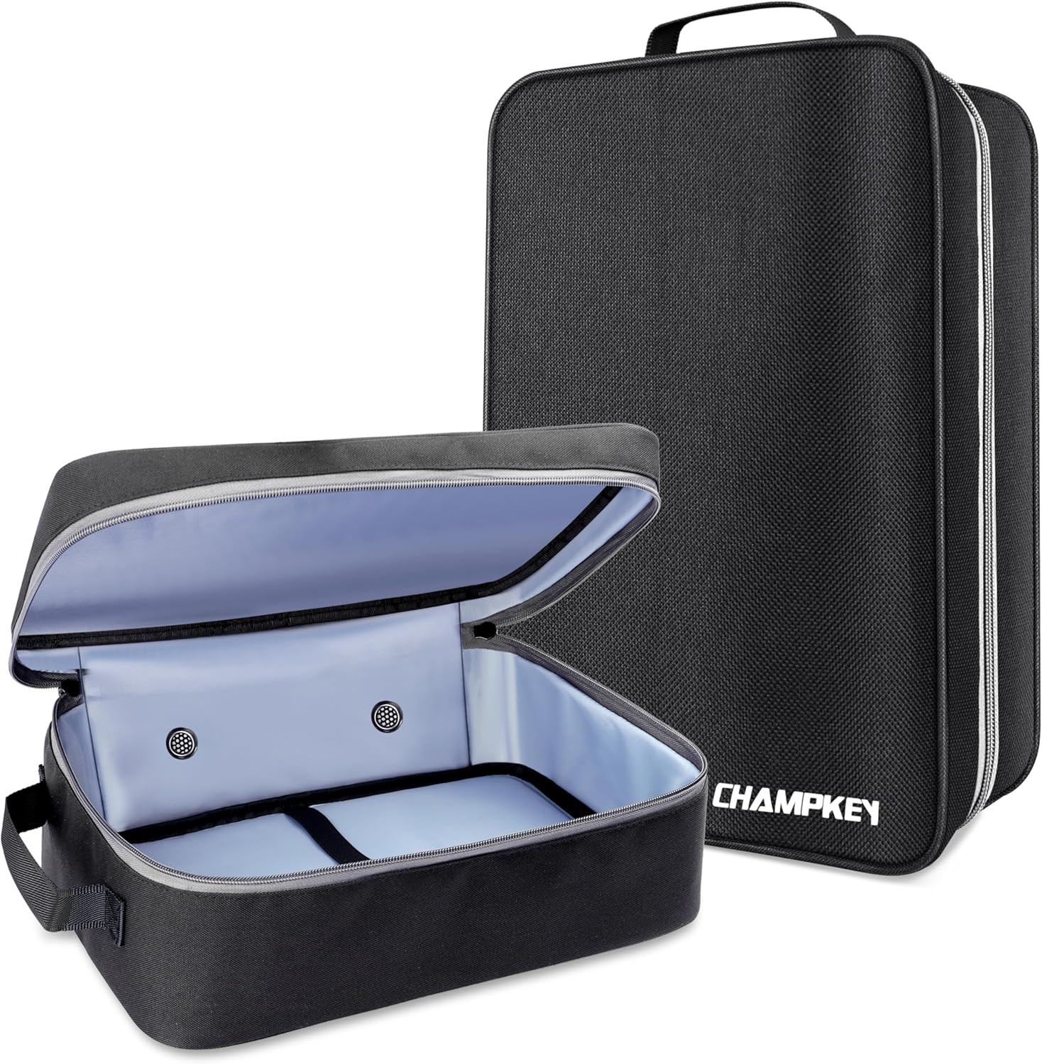 CHAMPKEY Premium Soft Padded Golf Shoe Bag | 300D Polyester Oxford Fabric with 2