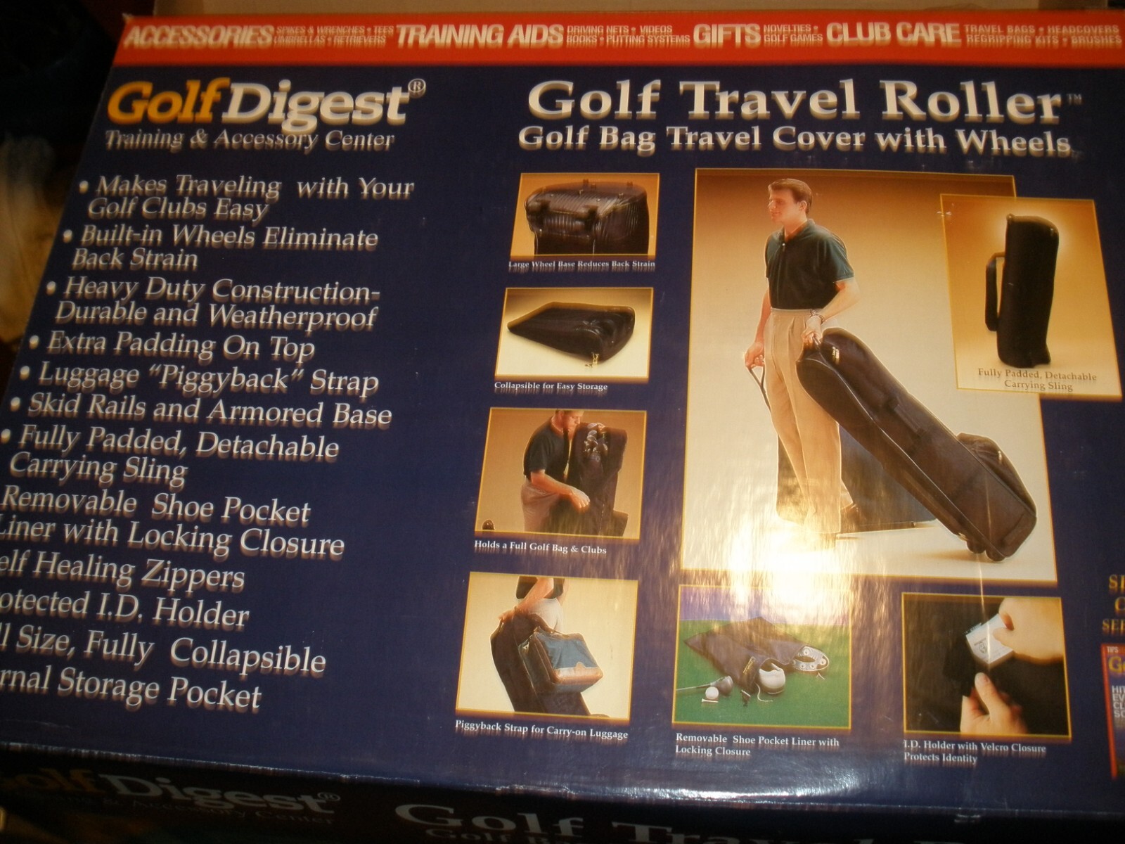 NEW Opened Box Dennco Golf Digest Golf Travel Roller Bag