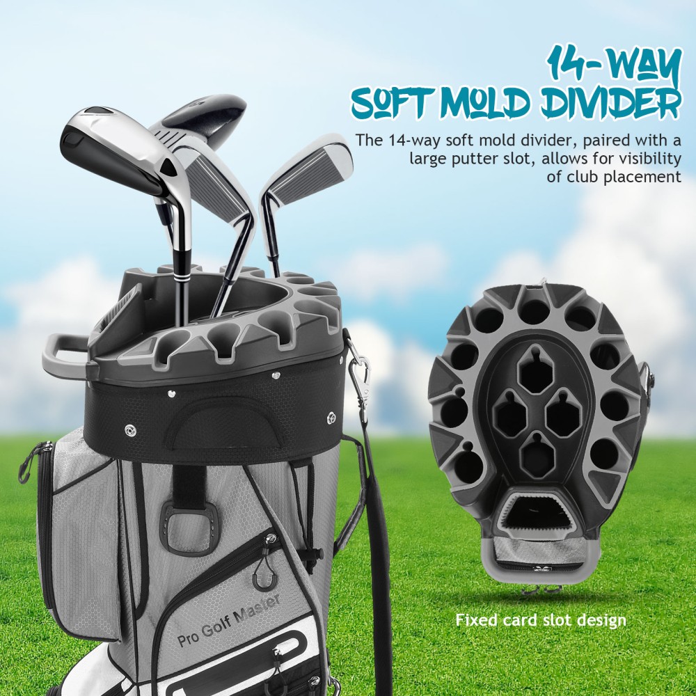 Founders Club 3G 14 Way Organizer Top Golf Cart Bag with Full Length Dividers US