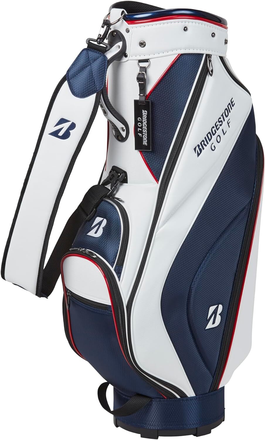 BRIDGESTONE Caddy Bag Lightweight Basic Model CBG422 2024 Model Tricolor / Red