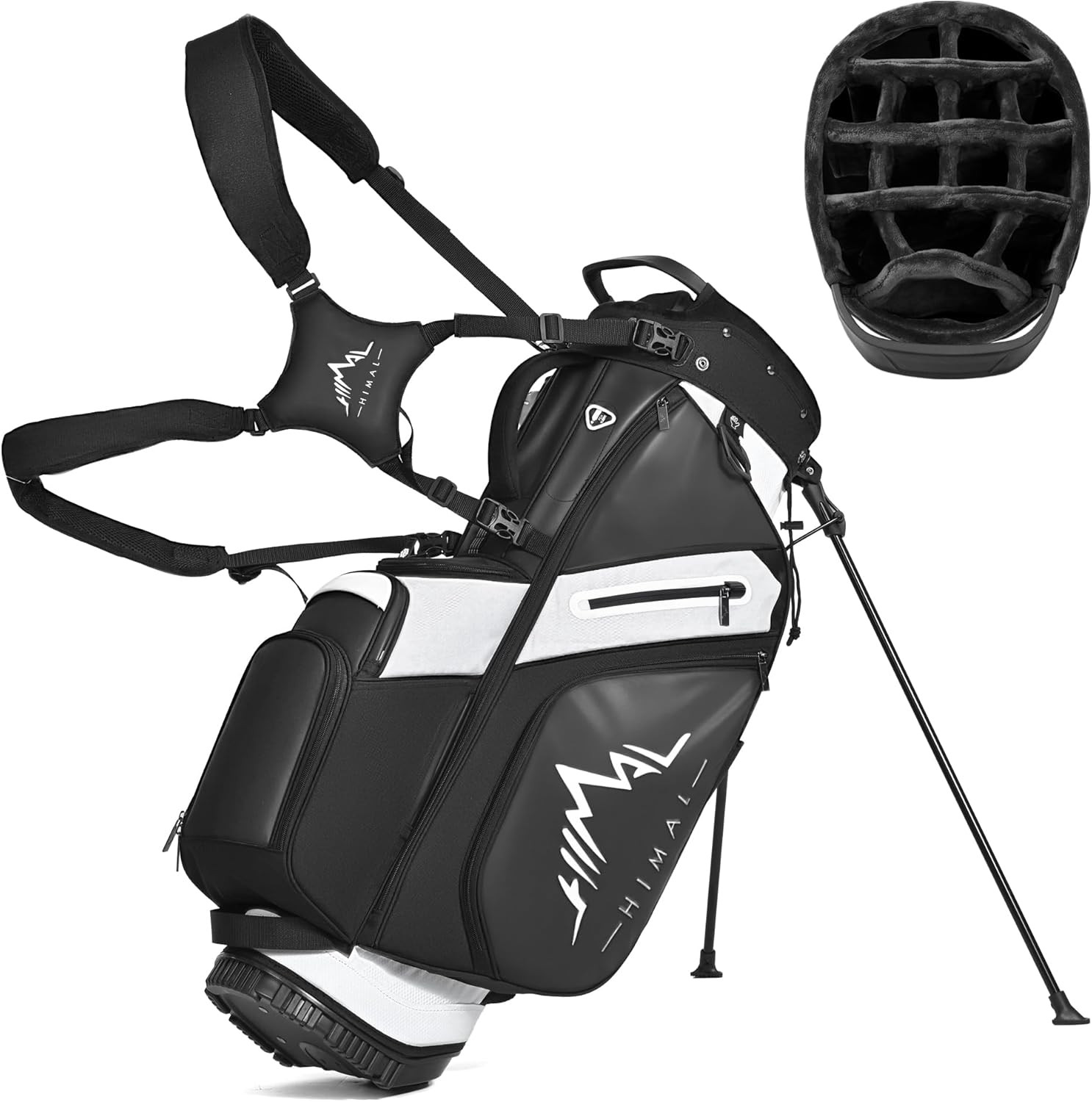 Men’s 14-Way Golf Stand Bag with Cooler, 10 Pockets & Plush Organizer