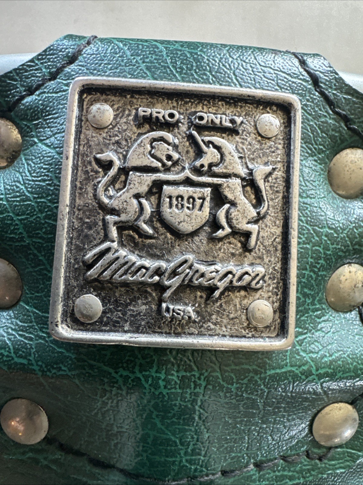 Vintage MacGregor Pro Only Den Caddy Golf Bag Green & White, Good Condition!