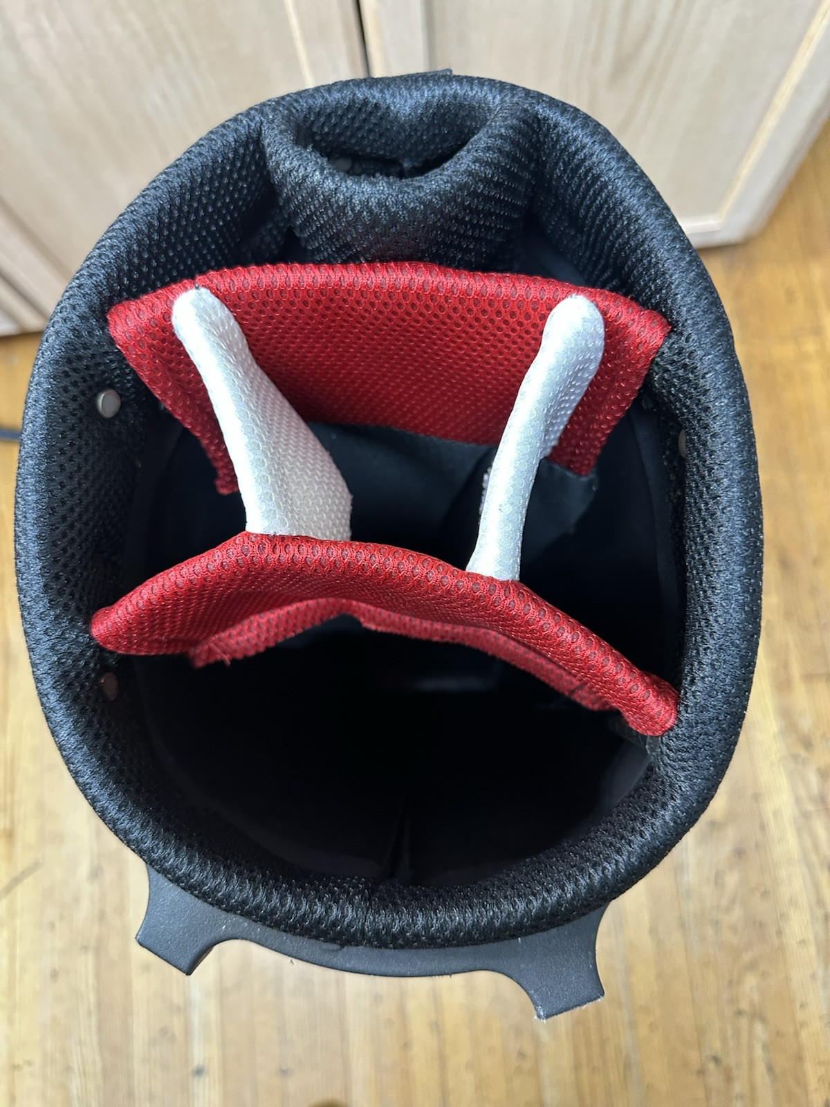 Ray Cook 6 Way Adult Stand Golf Bag Red Black White With Rain Cover