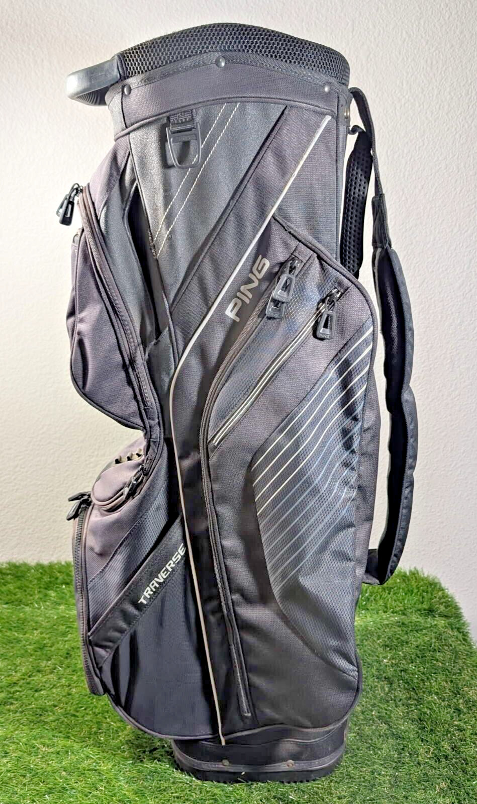 **NICE** PING Traverse Cart Bag – Black – 14 Way Divider