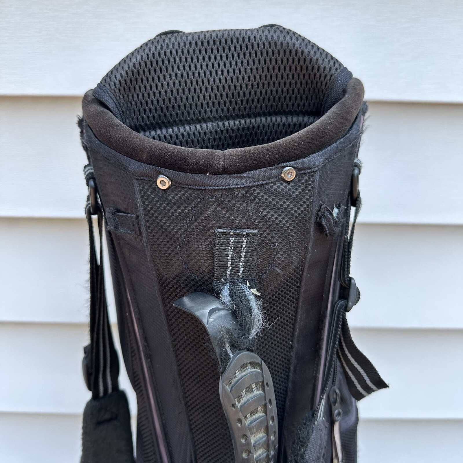 READ Nike Xtreme Sport Golf Bag Stand Carry 8 Way Black Grey Dual Straps