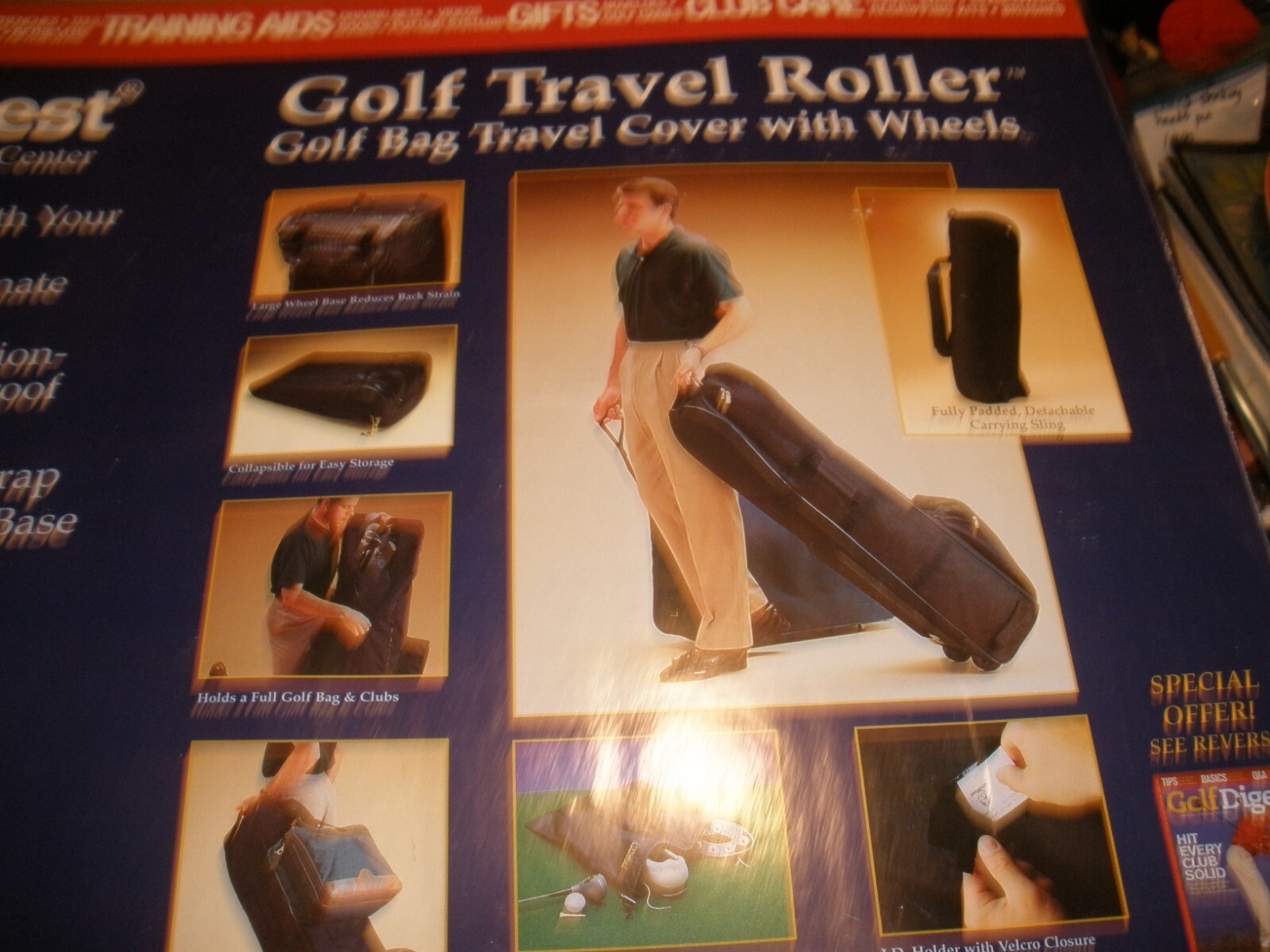 NEW Opened Box Dennco Golf Digest Golf Travel Roller Bag