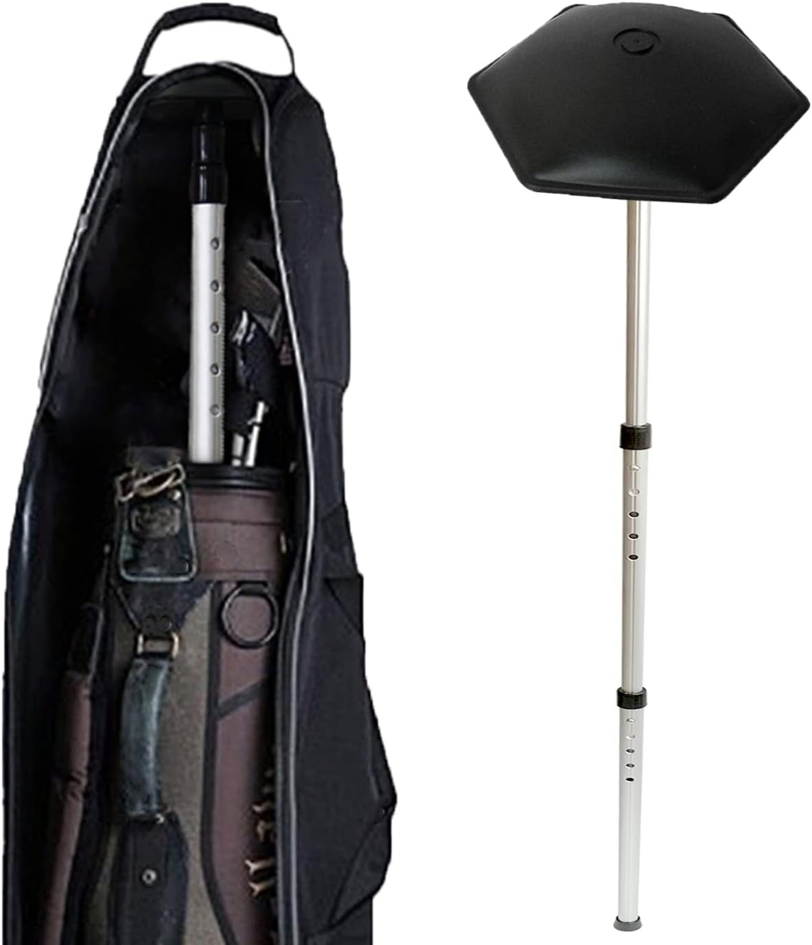 Golf Travel Club Bag Support Rod, Aluminum, Adjustable Telescopic Golf Trip Cove