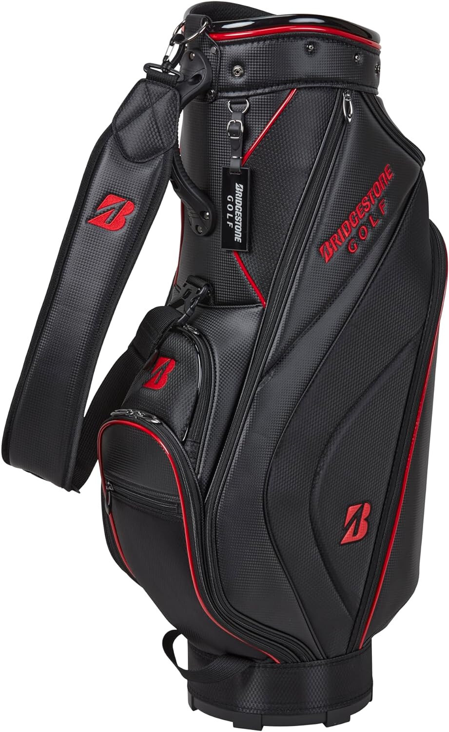 BRIDGESTONE Golf Men’s Caddy Bag BASIC MODEL 9 x 47 inch 2.9kg Black CBG422