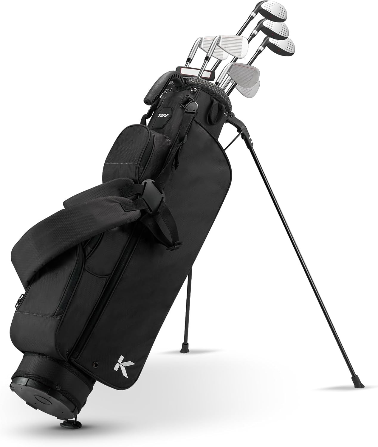 Compact Lightweight Golf Stand Bag with Adjustable Straps and Extra Storage