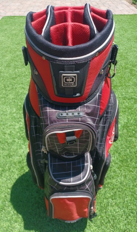 OGIO GOLF BAG 14 CLUB SLOTS Red/Black Plaid Carry Bag