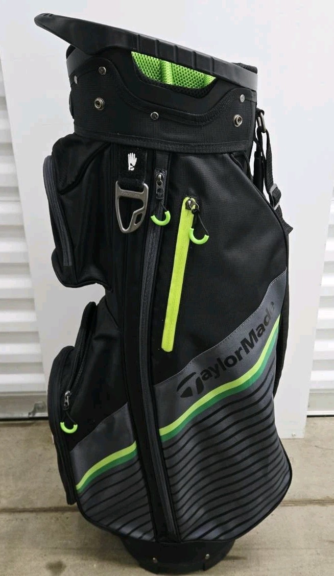 TaylorMade RBZ Speedlite 14-Way Cart Bag, Green/Black Used.