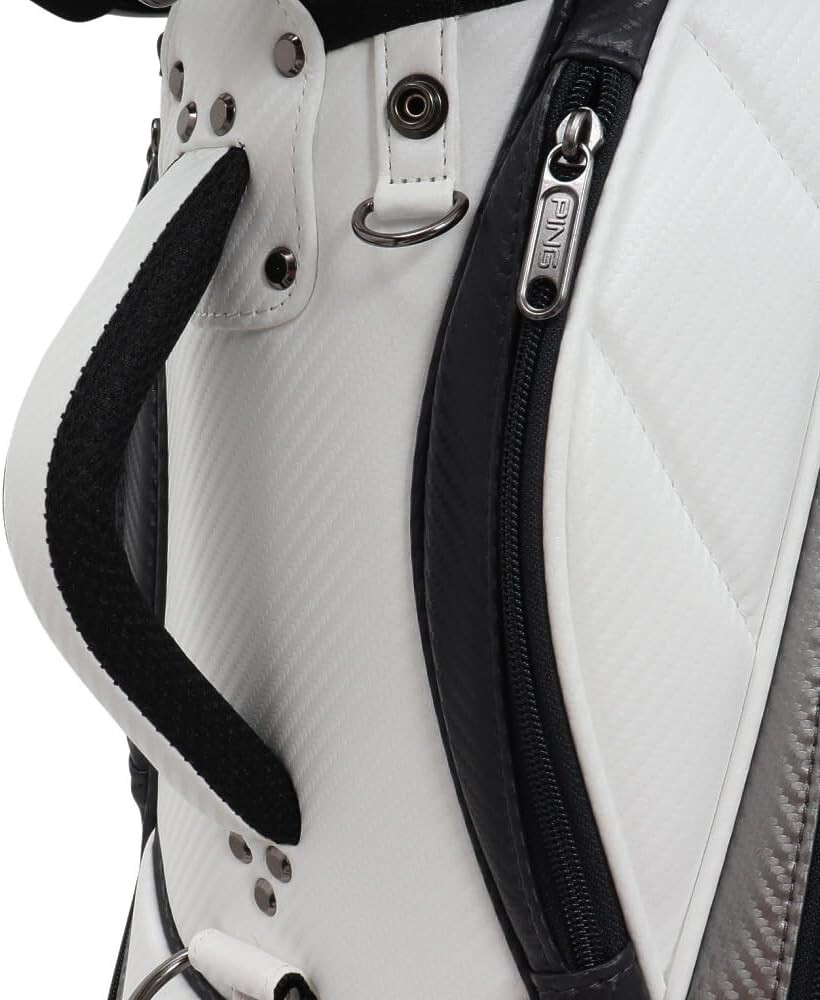 PING Golf Men’s Caddy Bag SOFT PU 9.5 x 47 inch 3.2kg Navy White CB-U2502