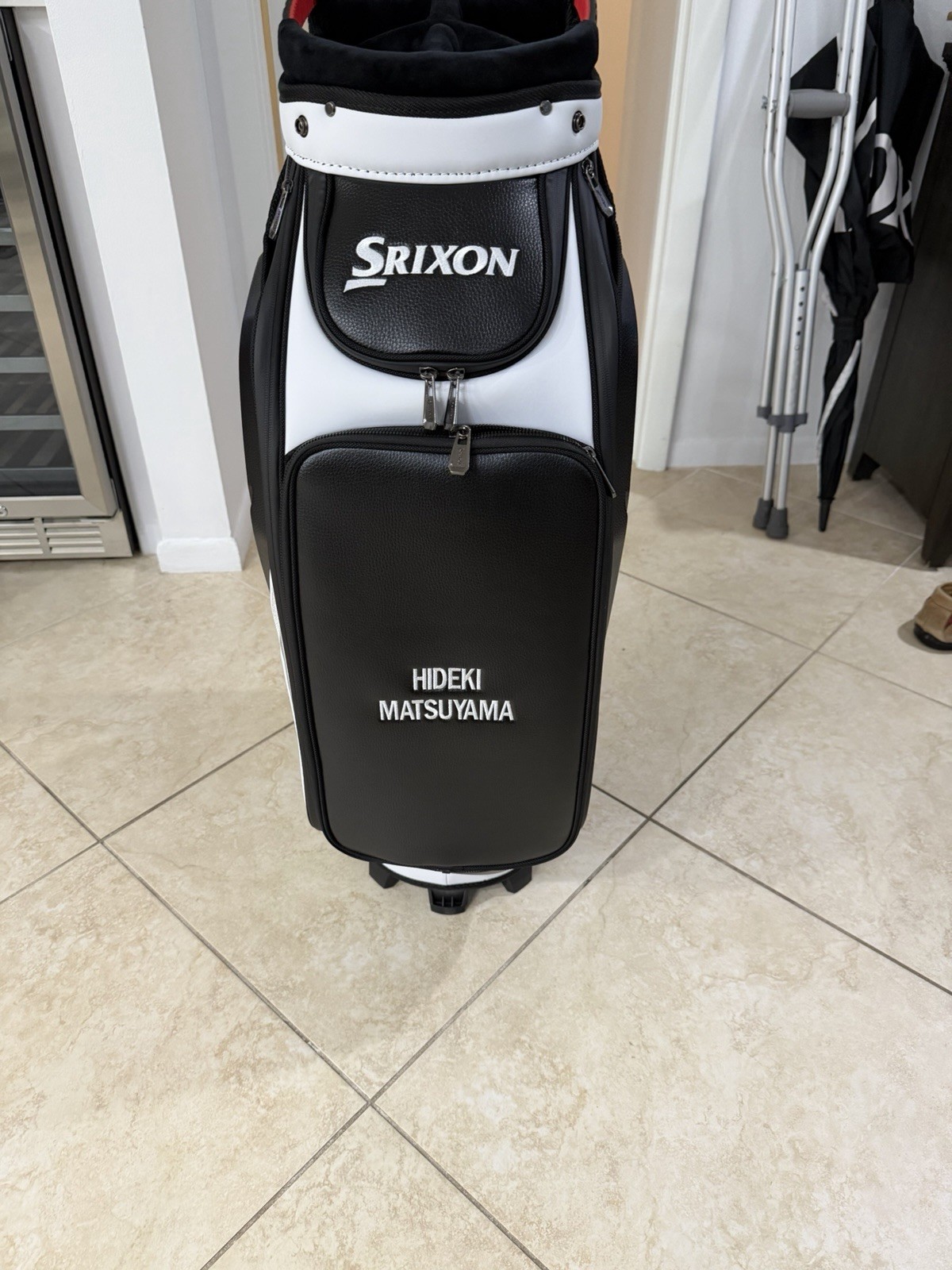 Srixon Tour Staff Cart Bag White Black Hideki Matsuyama Brand New Free Shipping