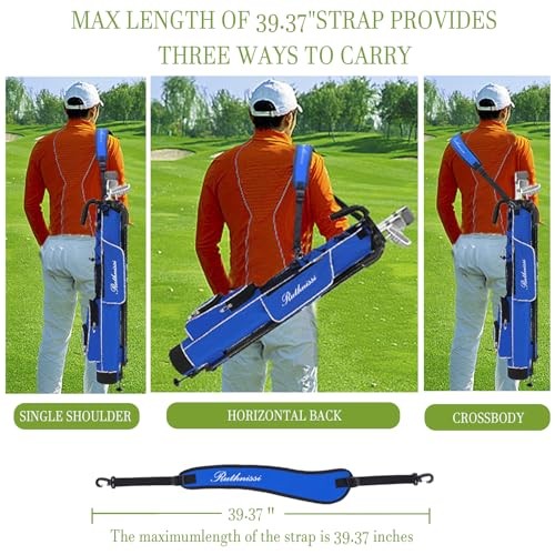 Golf Stand Bag, Lightweight Golf Easy Carry Bag with Padded Orange