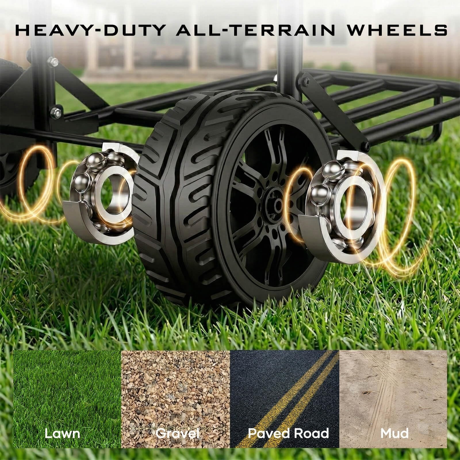 Foldable Wheeled Leaf Bag Holder – Adjustable Heavy Duty Trash Stand for 30-50 G