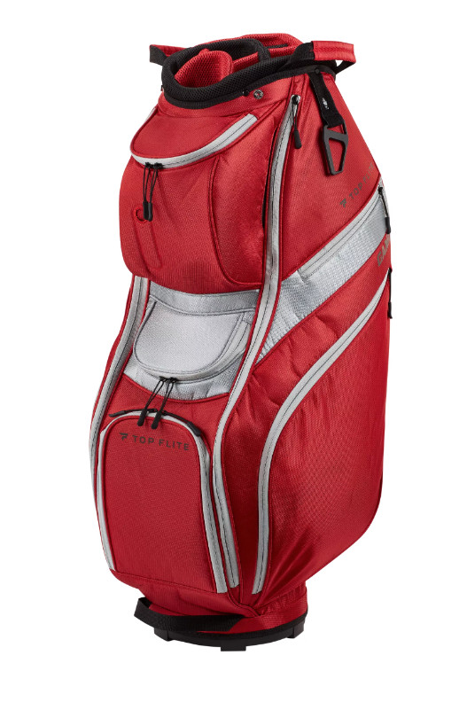 Top-Flite Gamer Men’s Golf Club Cart Bag – 14-Way Padded Divider – Red
