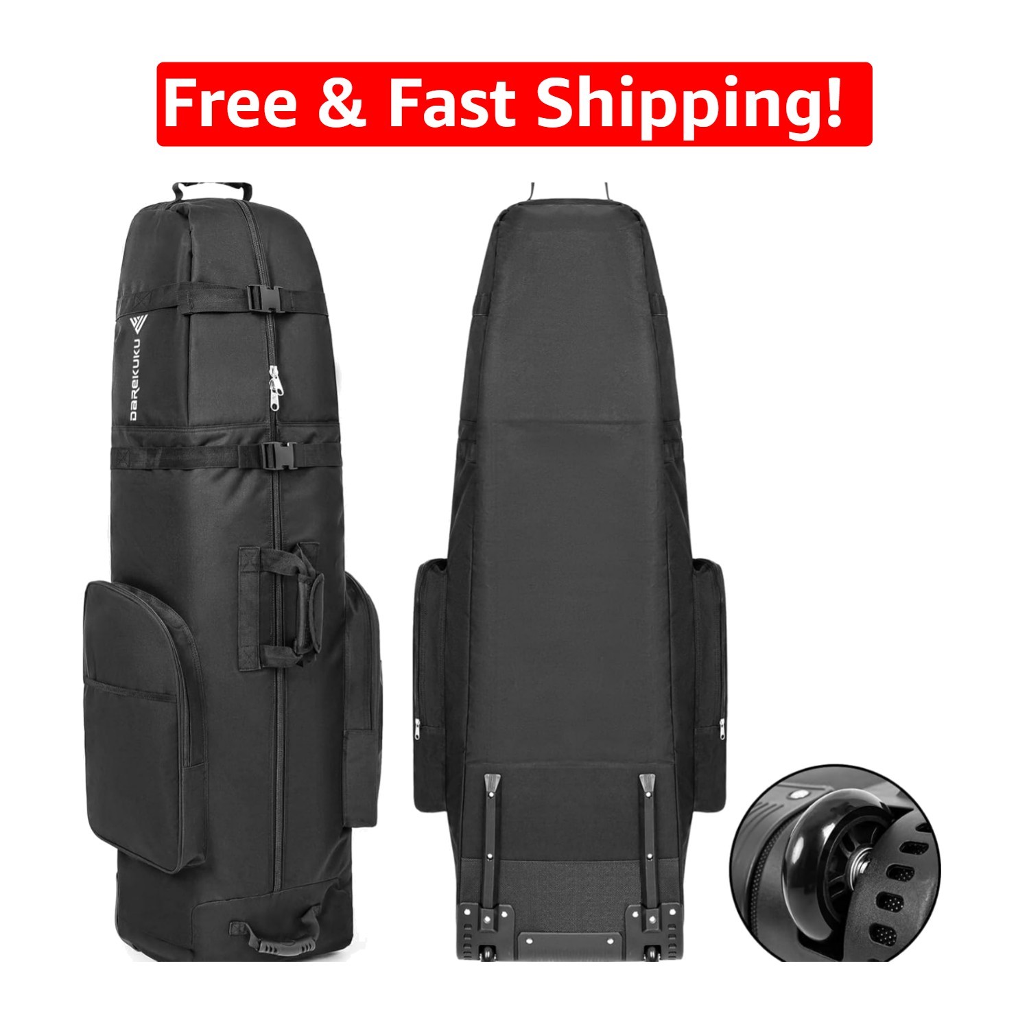 900D Travel Golf Bag – Secure, Stylish, with Multiple Pockets & Smooth Wheels