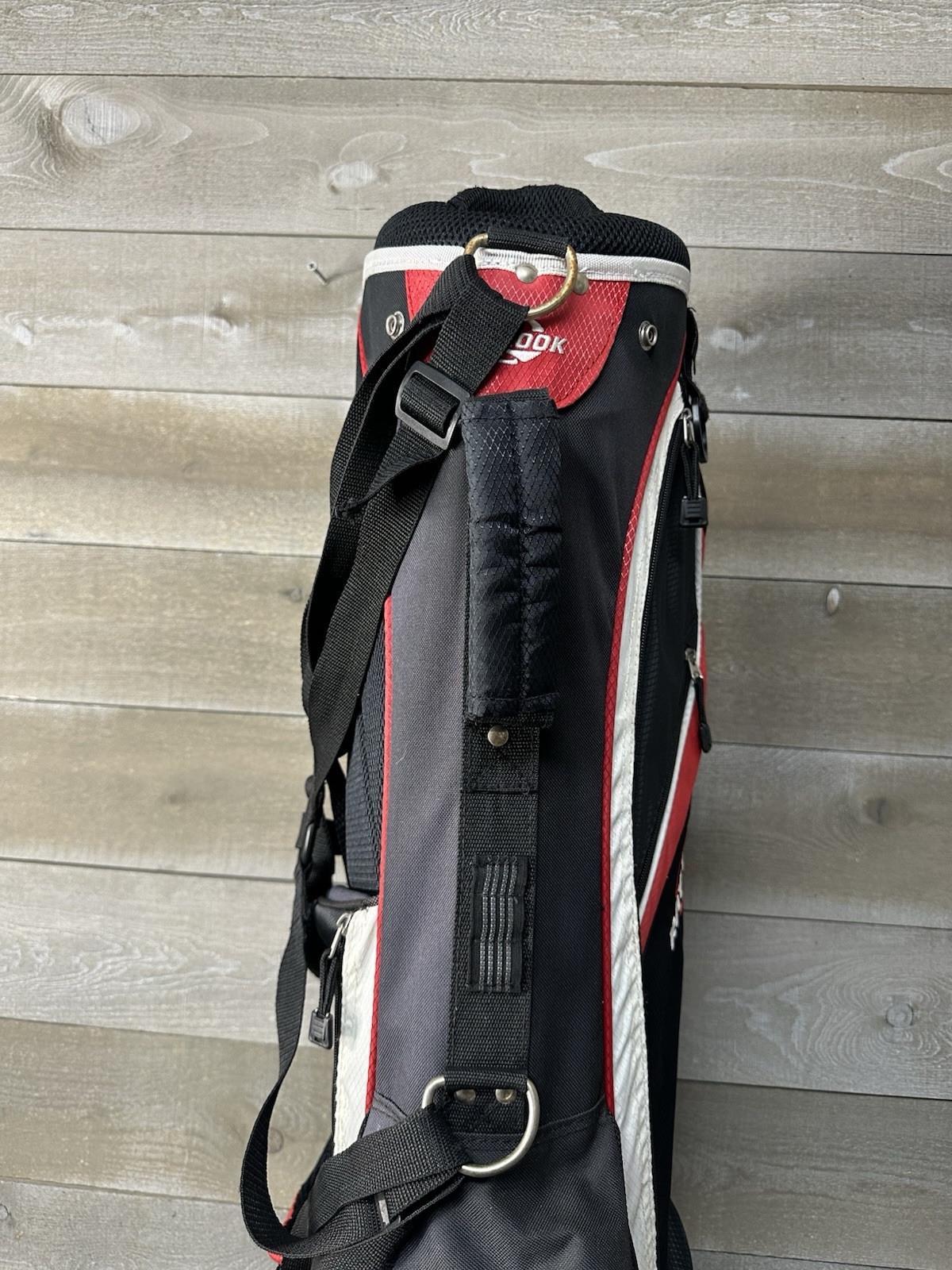 Ray Cook 6 Way Adult Stand Golf Bag Red Black White With Rain Cover