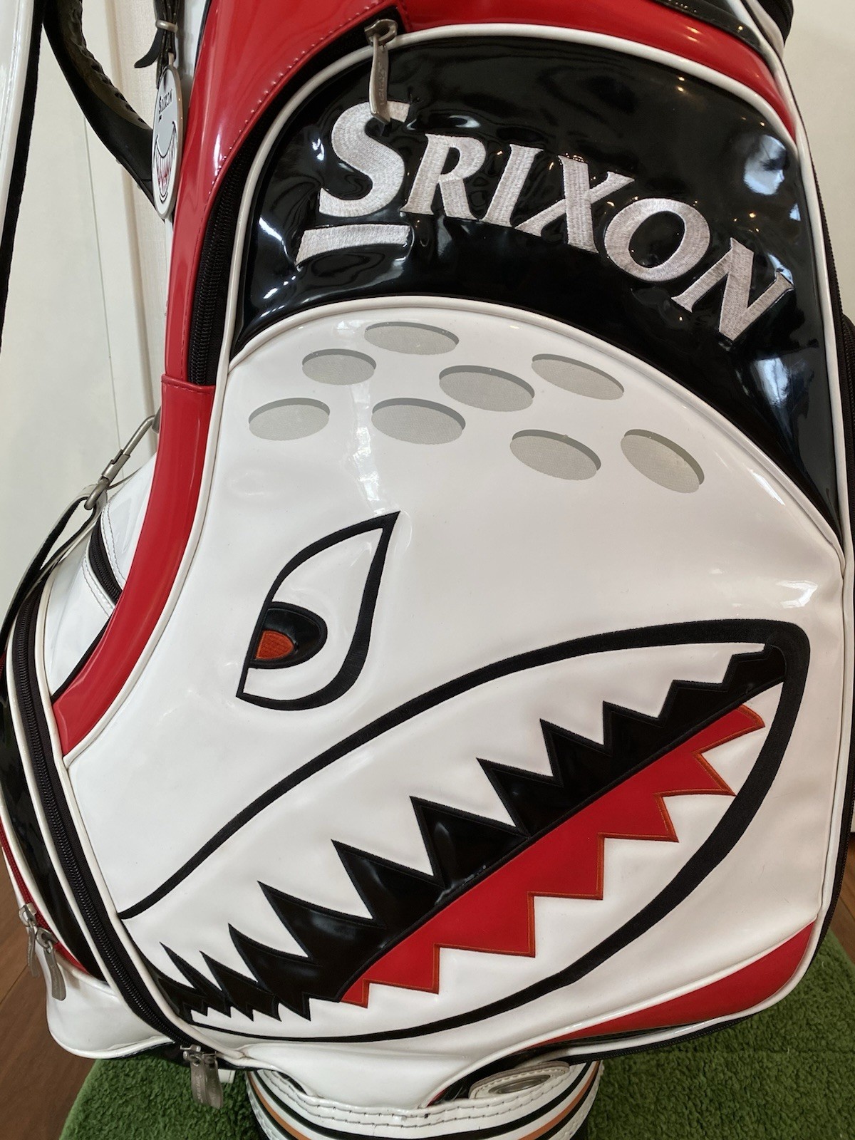 Srixon Dunlop Gao Monster White enamel cart bag golf caddy bag rare japan used