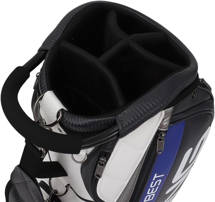 PING Golf Men’s Caddy Bag SOFT PU 9.5 x 47 inch 3.2kg Navy White CB-U2502