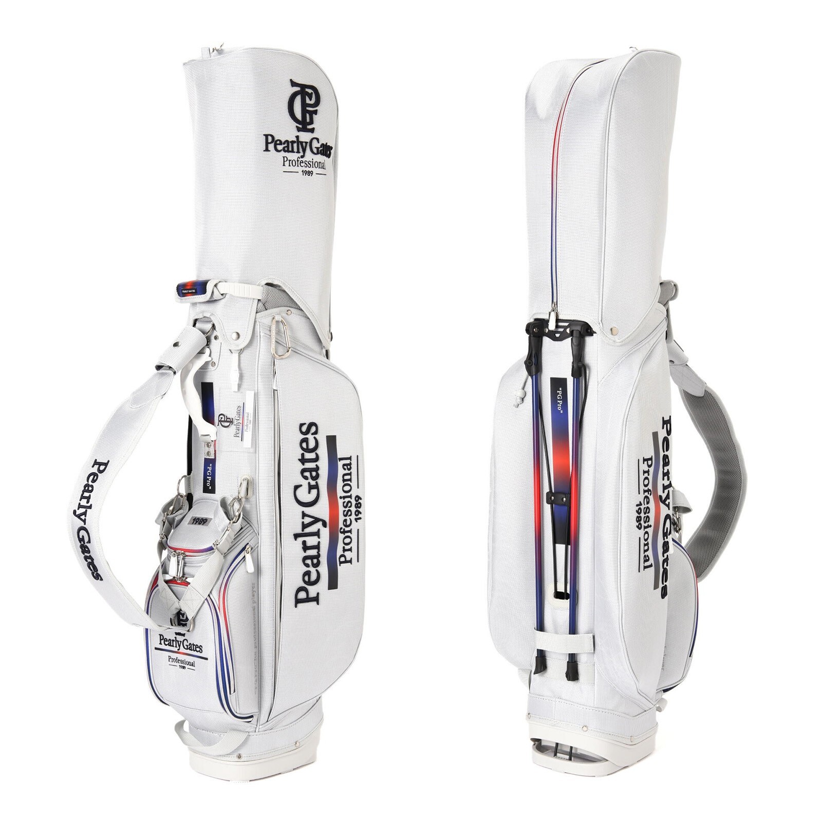PEARLY GATES PG PRO Stand Type Caddy Bag Gray 46inch Compatible Golf Japan New