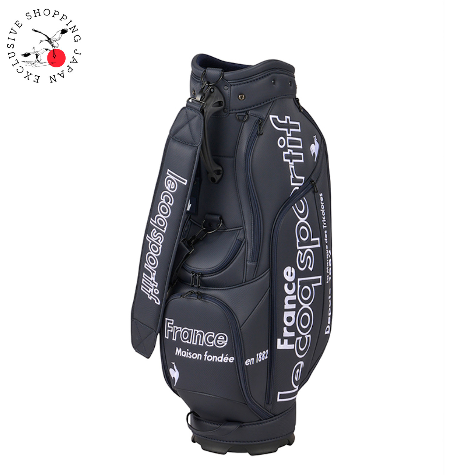 Le Coq Sportif Golf Cart Bag Graphic 9.5 x 47 in 2024 Model Navy Men’s
