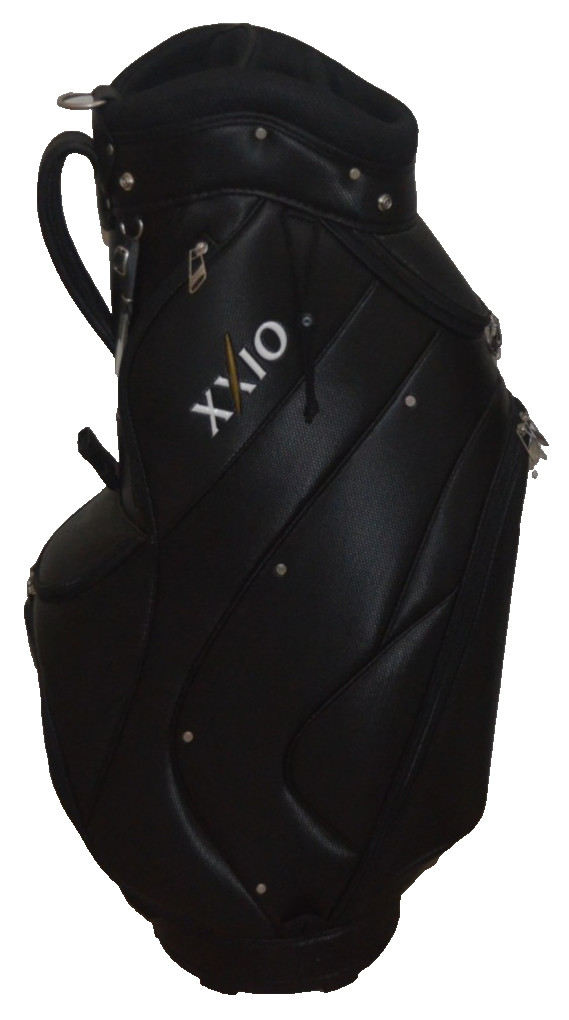 New Xxio Lightweight Caddie Black Golf Bag 4-Way Top Carry Strap & Hood