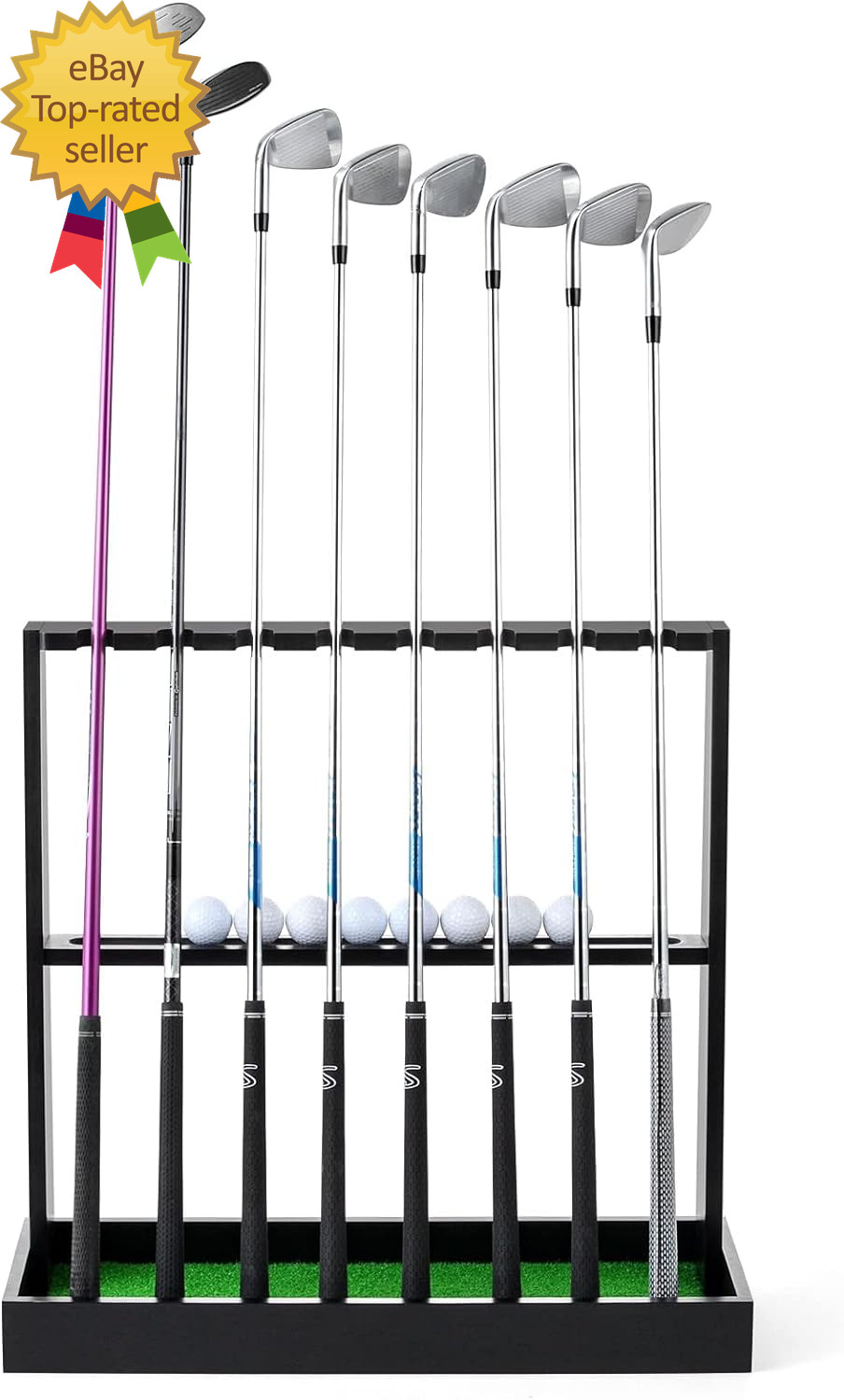 Wooden Golf Putter Stand Golf Club Holder Stand Floor Display Rack Golf Club