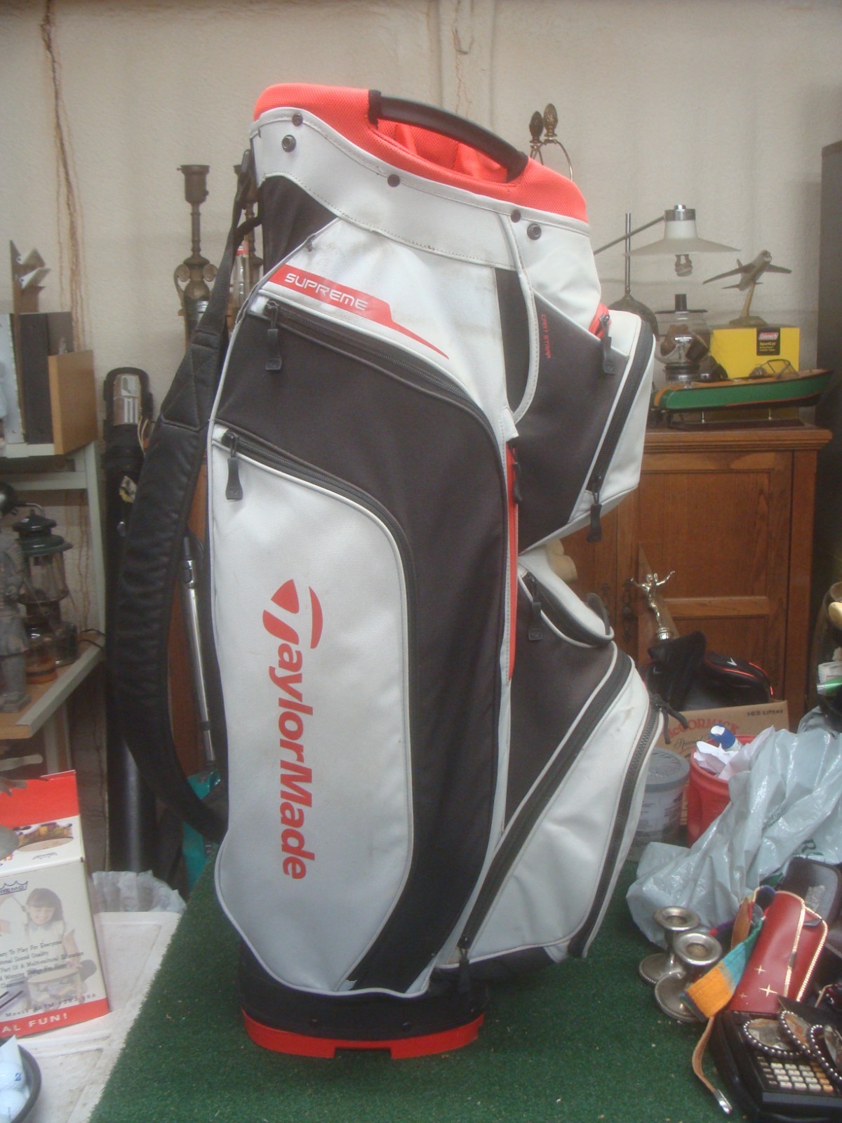 TAYLORMADE 2019 SUPREME CART BAG 15 WAY DIVIDERS MEN’S GOLF BAG GRAY BLACK RED