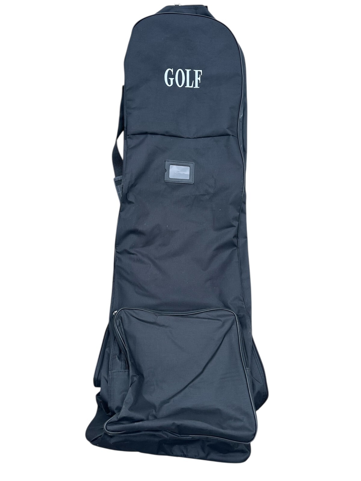 Golf Travel Bag With Wheels BLACK Zippered With Shoe Zip Compartment NWOT