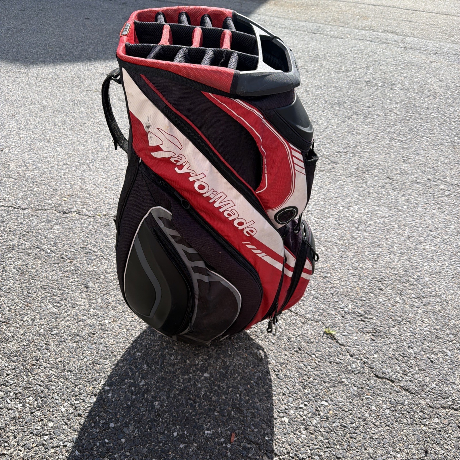 Taylormade 15 Divider Party Golf Cart Bag Black/Red/White