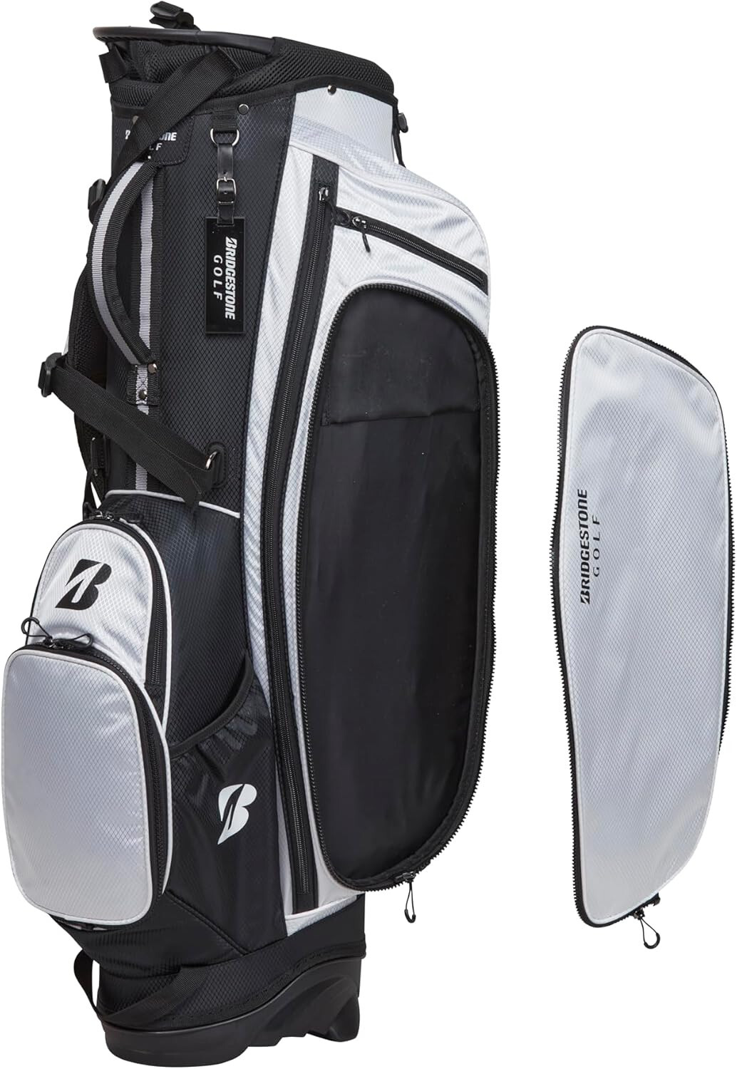 BRIDGESTONE Golf Men’s Stand Caddy Bag 9.5 x 47 inch 2.5kg White CBG423