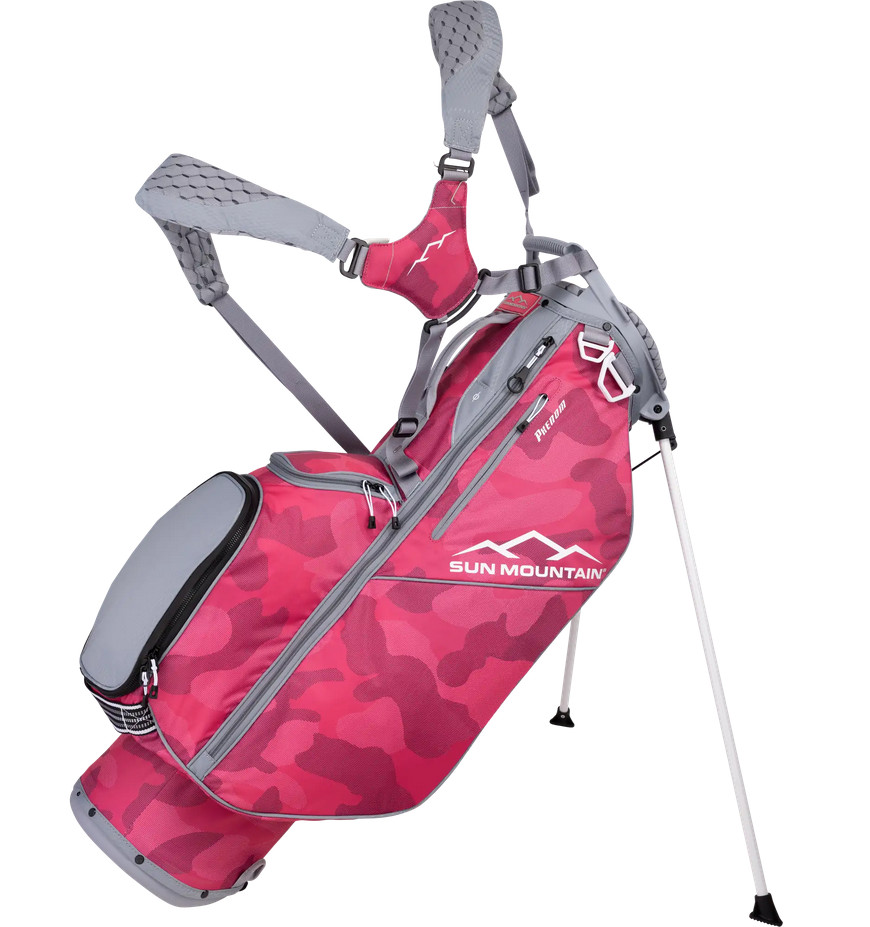 New Sun Mountain Junior Phenom Stand Golf Bag Pink Camo Free Shipping