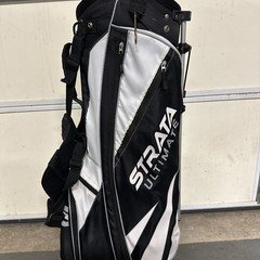 Strata By Callaway Golf Stand Bag Black White Double Shoulder Strap 7 Way