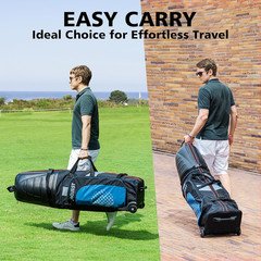 Golf Travel Bags for Airlines with Wheels, Hard Case Top and 1680D Heavy Duty Ox